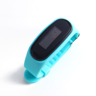 Rectangle Pink Silicone Wearable Step Tracker Simple Wrist Pedometer