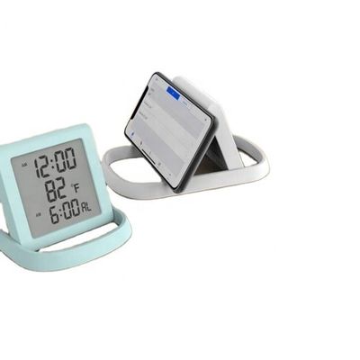 Multifunctional Phone Holder Led Display Clock With Temperature And Electronic Movement