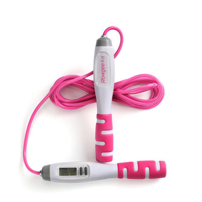 Digital Jump Rope Tangle Free Soft Beaded Rope With Comfortable Wavy Handle And Adjustable Length For Fitness Activities