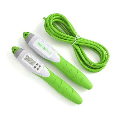 Digital Jump Rope Tangle Free Soft Beaded Rope With Comfortable Wavy Handle And Adjustable Length For Fitness Activities