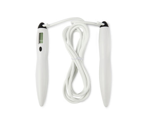 Personalized White Gym Skipping Rope Digital Counter Jump Rope 300CM Adjustable