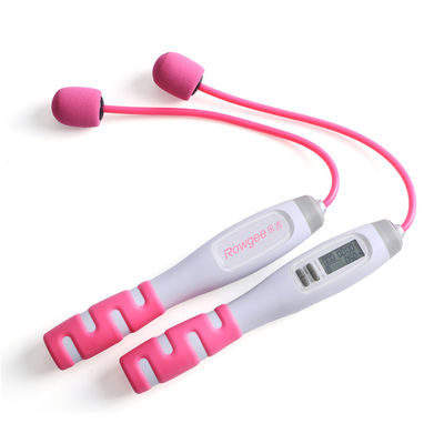 Fitness Jump Rope 2.8m Turn Count Time Setting ASJ-01 Pink Fat Loss Jump Rope For Commercial In Home Gym