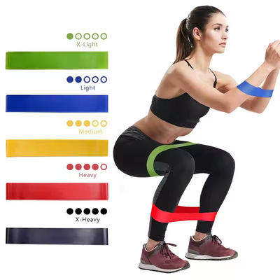 Sports Yoga Mini Butt Strength Customized Latex Exercise Resistance Fitness Loop Bands Set