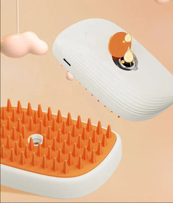 Factory Wholesale 3 in 1 Steam Brush For Pet Massage Cleaning Water Spray Hot Sell Hair Removal Cat Steam Brush With Lig