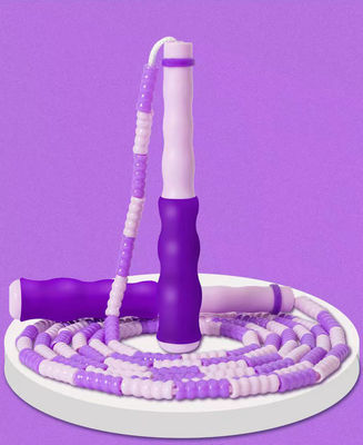 Purple Color Unisex Bamboo Indoor Skipping Rope Exercise Skipping Rope For Kid Teenager