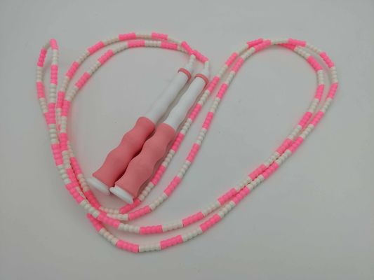 Pink Color Unisex Bamboo Indoor Skipping Rope Exercise Skipping Rope For Kid Teenager