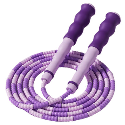 Jump Rope Soft Beaded Nylon Rope with Adjustable Length and Wavy Handles Designed for Moderate Exercise and Kids Fitness  Skipping Rope