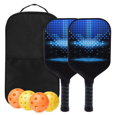 Carbon Fiber Fiberglass Pickleball Paddles PP Honeycomb UV Printed Paddle Set