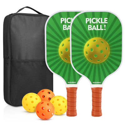 Carbon Fiber Fiberglass Pickleball Paddles PP Honeycomb UV Printed Paddle Set