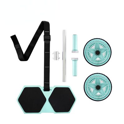 Multifunctional Ab Roller Wheel Set With Knee Mat And Resistance Band For Home Core Training And Full Body Workout
