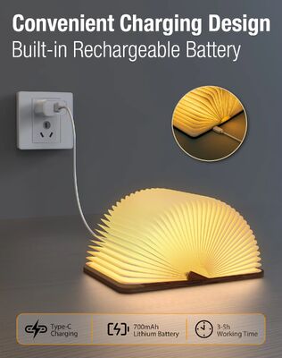 Mini Led Night Light Rechargeable Reading Book Light Foldable Book LED Light USB Night Light