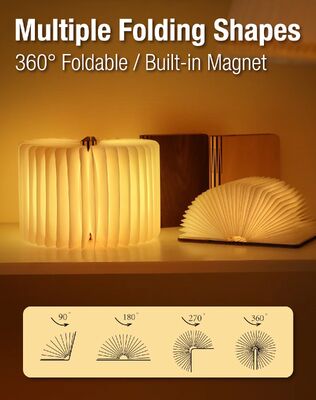 Mini Led Night Light Rechargeable Reading Book Light Foldable Book LED Light USB Night Light