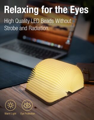 Novelty Folding Book Light 5 Colors Folding Night Light Portable Table Lamp
