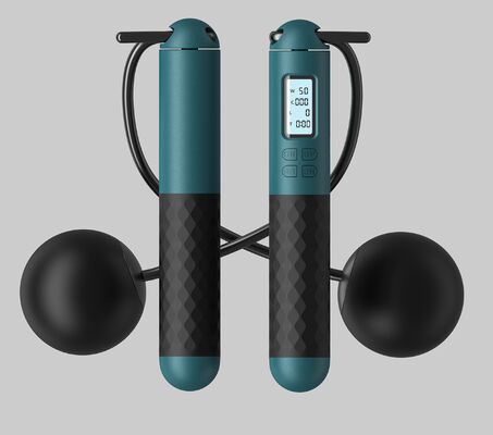 Custom Logo Color Cordless Jump Rope Digital Counting Skipping Rope With Big Ball