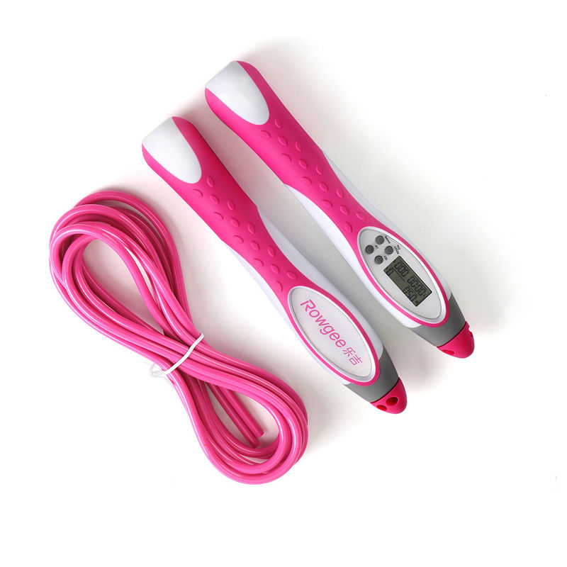 Anti Slip Handle  Weighted Jump Rope Neutral Gender Pink Speed workout skipping rope