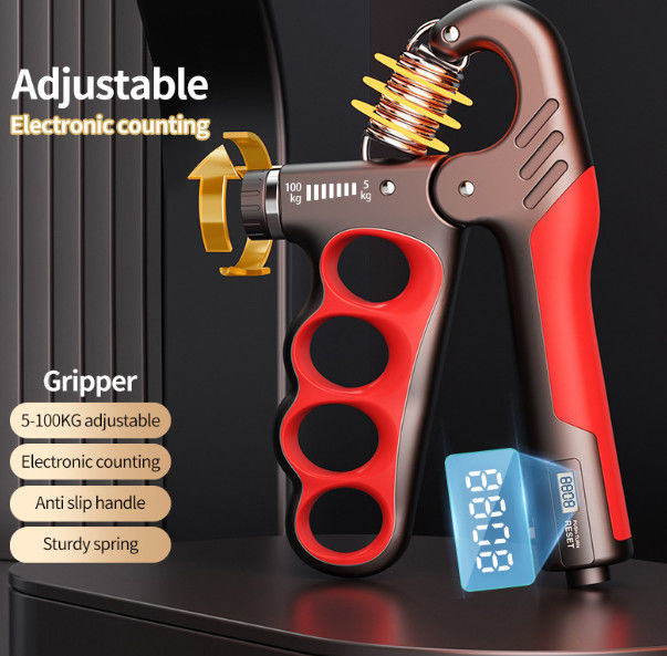 Adjustable Resistance Grip Trainer 11-220 Lbs Forearm Strengthener Muscle Building Injury Recovery Exercise Grip